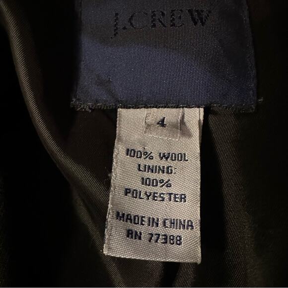 J Crew 100% Wool Solid Navy Blue Blazer Classic Retro Blue Label Size 4 Preppy - Picture 13 of 14